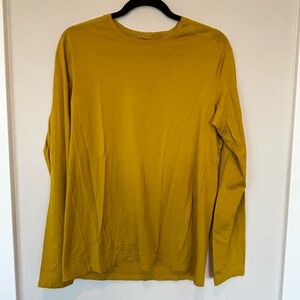 REI Men's Long-Sleeve Merino Wool Crewneck Shirt - Mustard Yellow